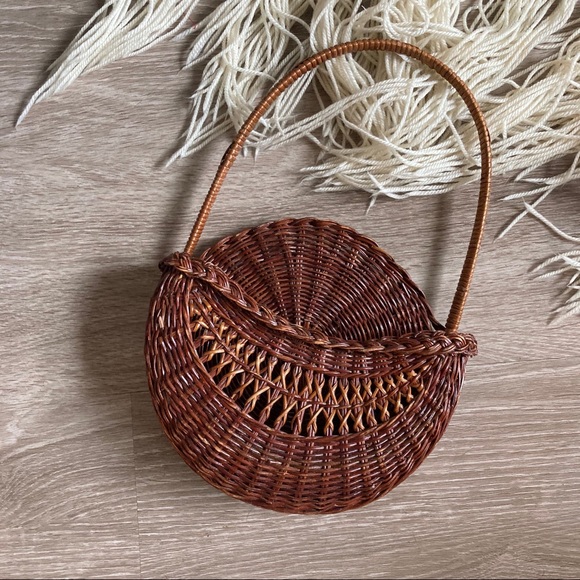 Other - Decorative Hanging Wicker Basket